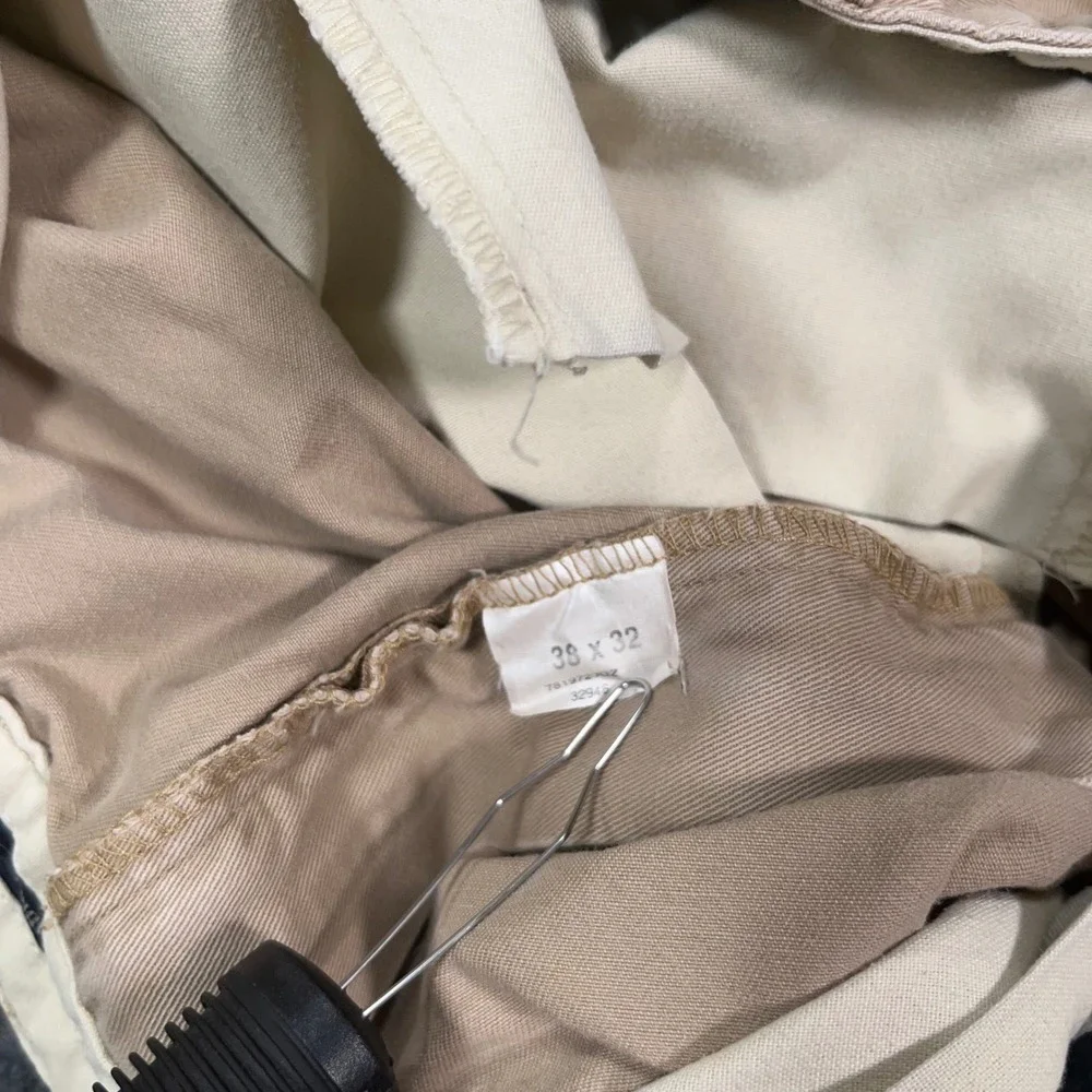 VTG Polo Ralph Lauren Polo Chinos Mens 38x32 Double Pleated Khaki Preppy Grandpa